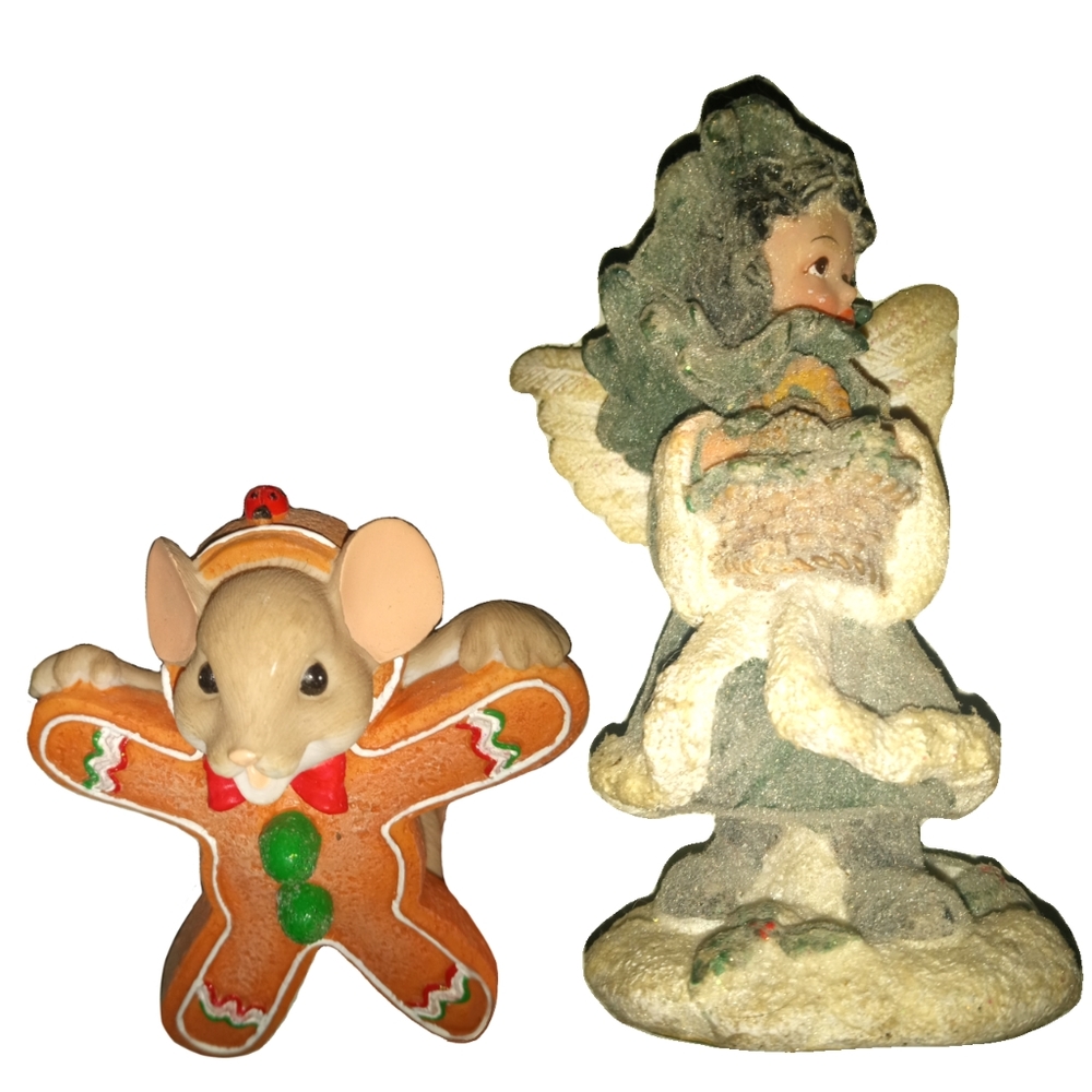 Christmas Glitter snow angel & Gingerbread Mouse